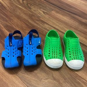 Natives size 9C and Nike sandals 9C